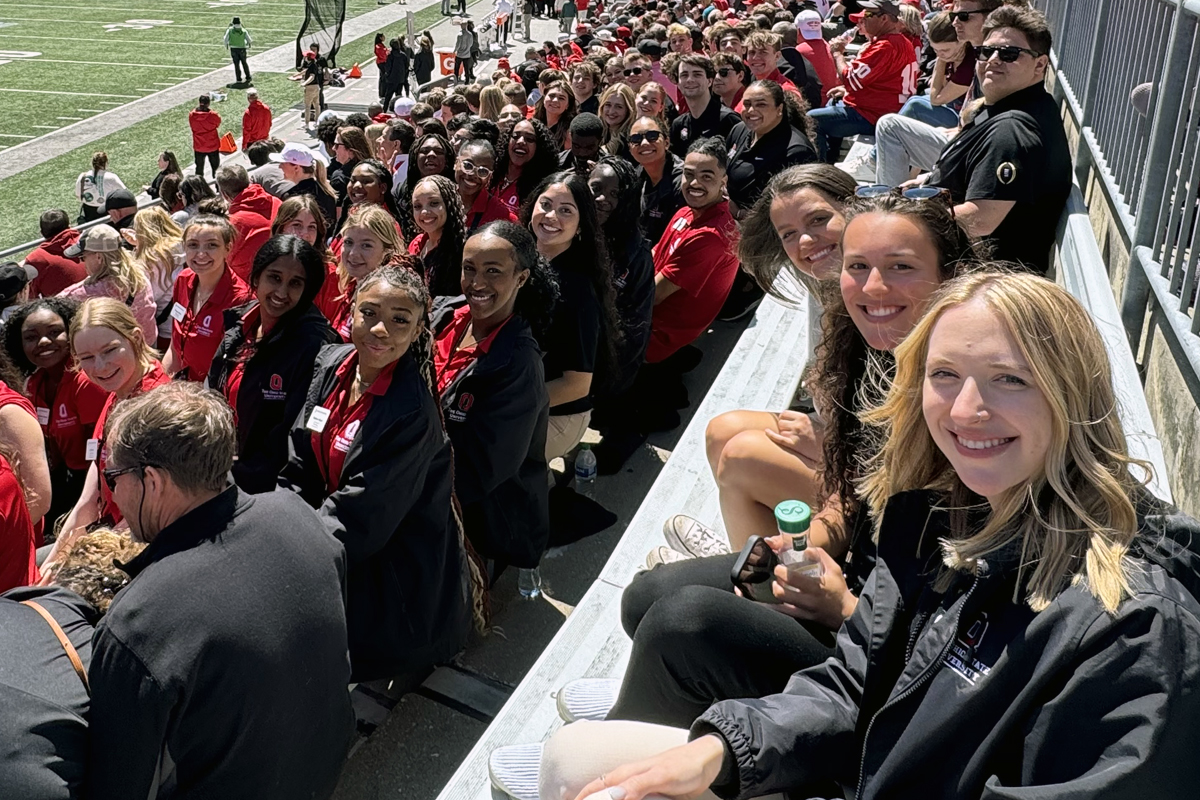 Student recuitment hosts in Ohio Stadium